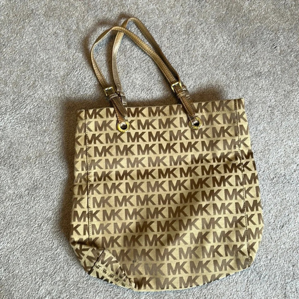 Michael Kors Canvas and Leather Monogram Bag